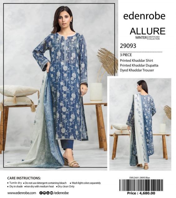 Edenrobe Allure Unstitched winter Collection