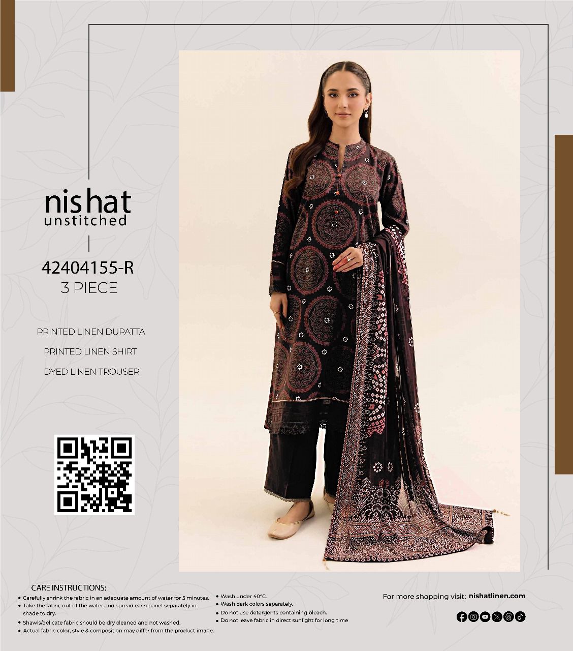 Nishat linen Unstitched winter Collection