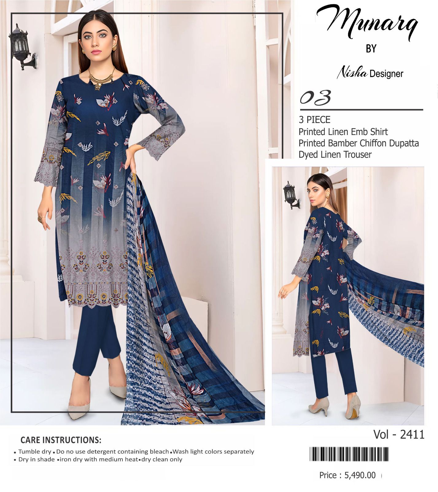 Munarq by Nisha Designer Unstitched winter Collection