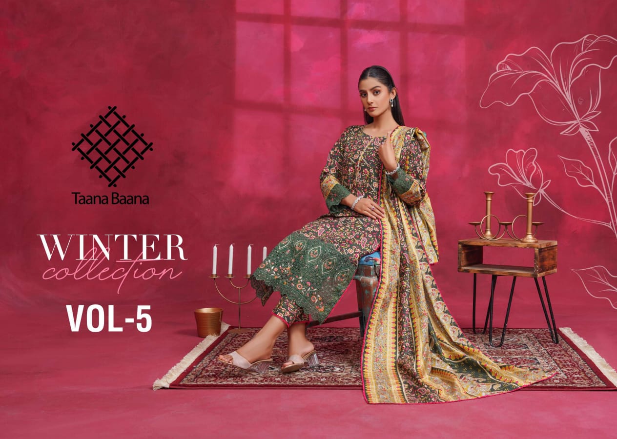 Taana Baana 3PC Unstitched winter Collection 2024'