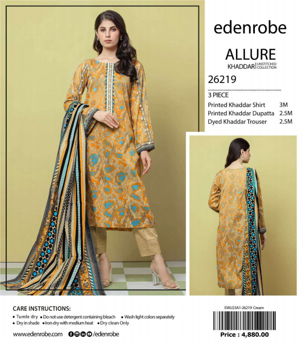 Edenrobe Allure Unstitched winter Collection