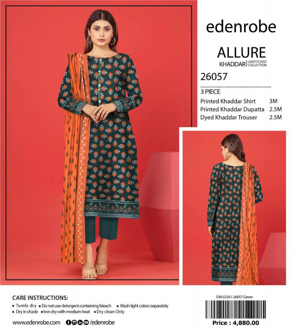 Edenrobe Allure Unstitched winter Collection